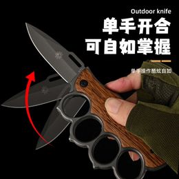 Folding Fist Pocket Knife Tiger Finger Multifunctional Vehicle Window Breaker Outdoor Self-defense Military Buckle Four Hand Support 9QCI
