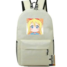 Nisekoi backpack Kirisaki Chitoge day pack Zyjacya in love school bag Cartoon Print rucksack Sport schoolbag Outdoor daypack