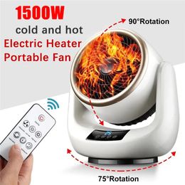 Electric Fan Heater 1500W Household Portable Mini Hand Warmer Heating for Room Office Foot Bed Warm 220V 240130