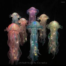 Night Lights Hanging Light Decorations Bedside Atmosphere Handmade DIY Jellyfish Evening Deco Party Decoration Small