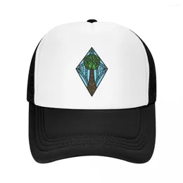 Ball Caps Tree Stained Glass Design Baseball Cap Hard Hat Trucker Hats Snap Back Drop For Women 2024 Men'S