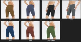 Yoga L2028 Workout Leggings Outfits Suit Align Women's Sports High Waist Yoga Shorts 5-point Pants Running Fitness Gym Underwear