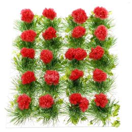 Garden Decorations Artificial Flower Clusters Decor Miniature Ornament Plants Train Micro Landscape Nylon Simulation Grass House