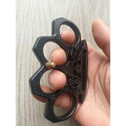 Four Finger Self Defense Buckle Tiger Hand Brace Fist Zinc Alloy Material Durable and Ghost AO6J