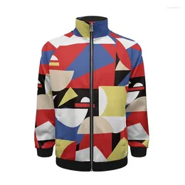 Men's Jackets Mens Art 3D Baseball Jacket Men Bomber Harajuku Hip Hop Hoodie Stand Collar Zipper Sweatshirt Casual Sportswear Outwear