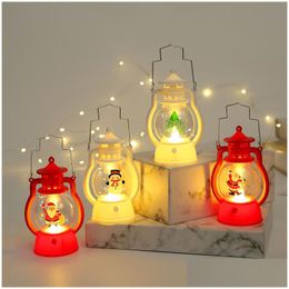 Christmas Decorations Santa Claus Elk Window Christmas Atmosphere Decoration Lanterns Lamp Nightlight Desktop Ornaments Drop Delivery Dhtfv