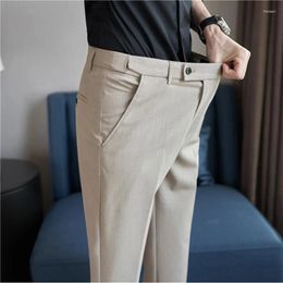 Men's Suits Brand Clothing Slim Business Formal Wear Suit Pants Waistline Adjustable Casual Dress