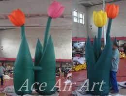 wholesale Big Beautiful Inflatable Tulip Flowers For Decorations Come With Air Blower