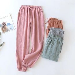 Women's Sleepwear Spring Summer Women Cotton Sleep Bottoms Female Soft Night Trousers Pyjama Ladies Casual Simple Pajama Pants