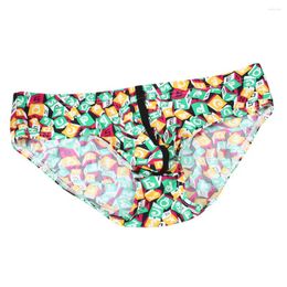 Underpants Men Patchwork Underwear Print Shorts Bulge Pouch Priest Charmed Brief Short Colourful For