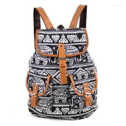 School Bags Women Printing Backpack Canvas For Teenagers Large Shoulder Bag Weekend Travel Rucksack Bolsas Mochilas Femininas