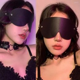 Party Supplies Leather Cosplay Blindfold Sexy Fashion Adult Eye Patch Black White Pink Red Costume Props