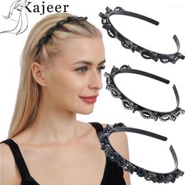 Hair Accessories Kajeer Black Braider Clip Burst Pin Hairdo Bring Hoop Multi-storey Wisp Air Weave Head Styling Tool Rhinestone