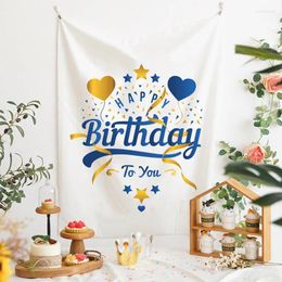 Tapestries Cute Happy Birthday Party Decorations Wall Tapestry South Korea Backdrop UK Pretty Wedding Girls Room Send Installation Package