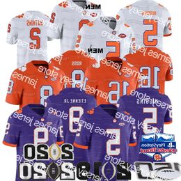 Baseball College Wears NCAA LSU Clemson Tigers Trevor Lawrence Tee Higgins Justyn Ross Sammy Watkins Deshaun Watson Etienne Jr. Limited 1 High