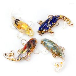 Decorative Figurines 1PC Creative Artificial Fish Ornaments Pretty Natural Crystal Little Desk Car Home Decoration Gift Trinket For Friends