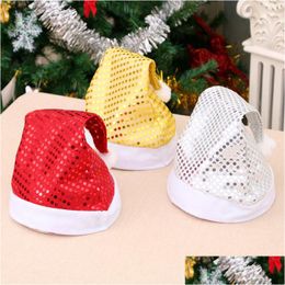 Party Hats Christmas Sequins Hat Colour Beads Paddles Adt Antlers Warm Hats Decorations For New Year Winter Drop Delivery Home Garden F Dhn8U