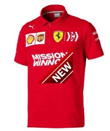 Racing T-shirt Half POLO Shirt Casual Loose Short Sleeves Red Flip Collar Speed Drop Team Uniform