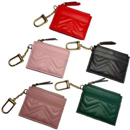 Unisex Designer Key Pouch Fashion Cow Leather Purse Keyrings Mini Wallets Coin Credit Card Holder 5 Colours Keychain Gift YY