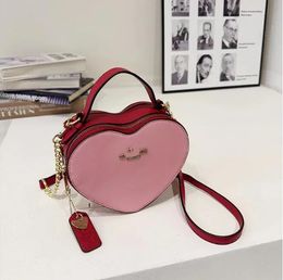 Designer Heart-shaped Ladies Fashion Crossbody Bags Premium Leather Cherry Shoulder Bag Real Leather Classic Luxury Clutch Bags 14color