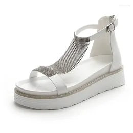Sandals Gladiator Girls Wedge Platform Beach Rhinestones Designer Shoes For Women Casual Sneaker Sport Fashion 2024 Summer