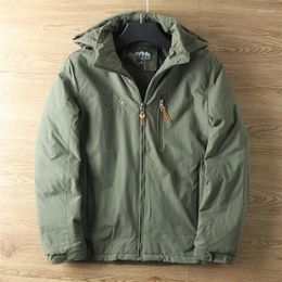 Men's Jackets Spring And Autumn Windbreaker Wool Lining Warm Hooded Jacket Coat Waterproof Outdoor Hiking With Oversize