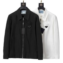 Men's Jackets 2023Designer P Family Mens jacket lapel hooded Autumn coat Red stripe Fashion Black business mens wear M-XXXL