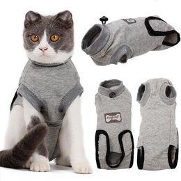 Cat Vest Cat Clothes Cats PostOperative Rehabilitation Clothing Pet Recovery Suit Pet Cat Protection Suit Treatment Vest 240130