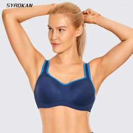 Yoga Outfit SYROKAN Women's Underwire Firm Support Contour High Impact Sports Bra