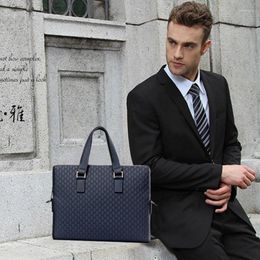 Briefcases BD # WA29-5 Men's One Shoulder Handheld Business Briefcase 18 Pattern Genuine Leather Tote Bag