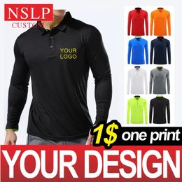 Quick-drying Polo Shirt Customization/design men and women Long-Sleeved Casual Polo shirt Fashion Lapel Your Design S-6XL 240202