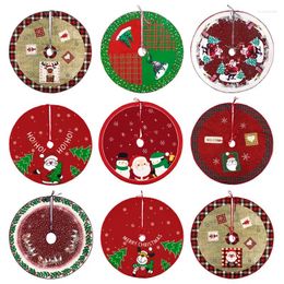 Christmas Decorations Tree Skirt Cartoon Santa Claus Snowman Elk Xmas Noel Natal 2024 Merry Decor Happy Year