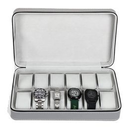 Travel Case Premium Leather Watch Case for Men Portable Watch Organiser For Storage Display Watch Carrying Case 240124