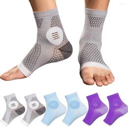 Men's Socks Nylon Neuropathy Purple Colour Comprex Ankle Sleeves Non-slip Sweat Absorption