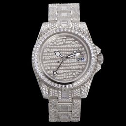 Diamond Watch Mens Designer Watches 2824 Automatic Mechanical Sapphire 40mm With Diamond-studded Steel Bracelet Women Wristwatches Montre de Luxe