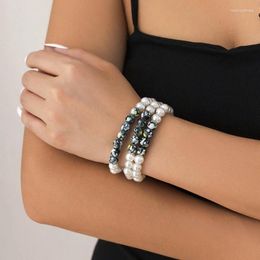 Charm Bracelets Halloween Blood Pattern Pearls Fashion Multi-layer Imitation Novel Bangles Gothic Party Jewelry Gift