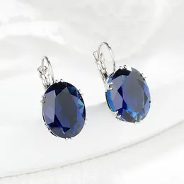 Backs Earrings S925 Sterling Silver Natural Sapphire Clip Women Earring Jewellery Peridot Bizuteria Orecchini Obsidian Gemstones