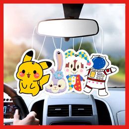 Cute Cartoon Car Air Freshener Paper Natural Scent Auto Hanging Pendent Perfume Fragrance Interior Accessories