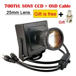 25mm Long Focal Length Lens 700TVL CCD Effio-E / 2090 Sensor CCTV Security Mini Car Overtaking Camera With OSD Menu