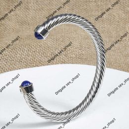 Designer Jewelry Bracelet Fashion Brand Davids Synthetic Lapis Lazuli Cable Twisted Wire Popular