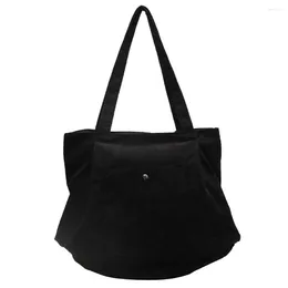 Evening Bags Women Corduroy Tote Bag Versatile Multi Pocket Lightweight Large Shoulder Satchel Hobo Shopping