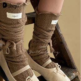 Детские носки до середины икры для мальчиков и девочек, домашние ремни, гетры, чулки для малышей, 240129