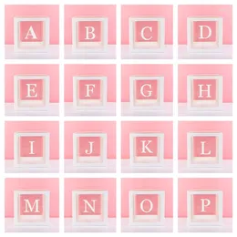 Decorative Figurines 30cm Large Letters A-Z Box Baby Name Balloon Shower Party Decoration 1st Birthday Letras Decorativas