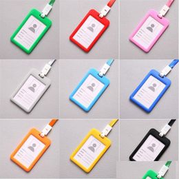 Other Office & School Supplies Wholesale Id Name Card Holder Lanyard Bank Credit Er Waterproof Identity Badge With Neck Drop Delivery Dhzii