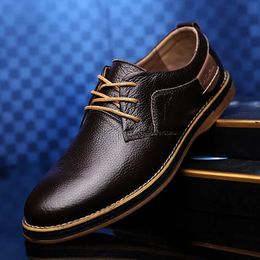 Genuine Leather Casual High Quality Brand Plus Size Moccasins Loafers Men Breathable Black Driving Shoes 240129