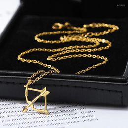 Pendant Necklaces Bow And Arrow Necklace For Women Men Stainless Steel Archery Chain Wedding Jewelry Collares Para Mujer