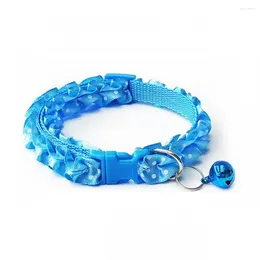 Dog Collars With Drill Pet Bell Collar Soft To The Touch Flower Fashion Supplies Home Accessories