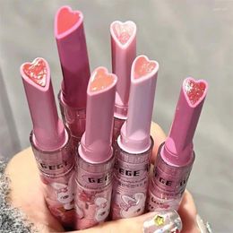 Lip Gloss Heart-shaped Jelly Lipstick Mirror Waterproof Non-stick Cup Solid Clear Makeup Long Lasting Moisturizing Pen