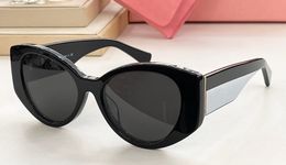 Cat Eye Oval Sunglasses Black Dark Grey Lenses Women Sunframe Shades Sonnenbrille Sunnies Gafas de sol UV400 Eyewear with Box