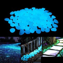 Cake Tools Luminous Stones Glow In The Dark Pebbles Glowing For Outdoor Walkways Home Garden Yard Decor Fish Tank Pebble Rocks 210903 Dhk4G